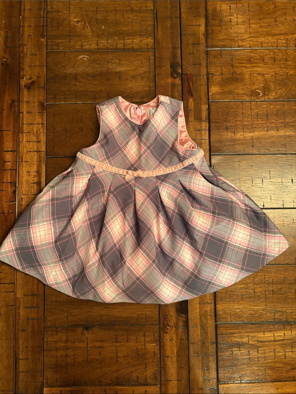 The Children's Place Pink Plaid Dress - 0-3 Months - Double Lining